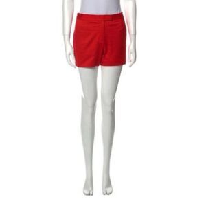ALEXANDER WANG T Tailored Mid Rise Red Shorts Women Size XS